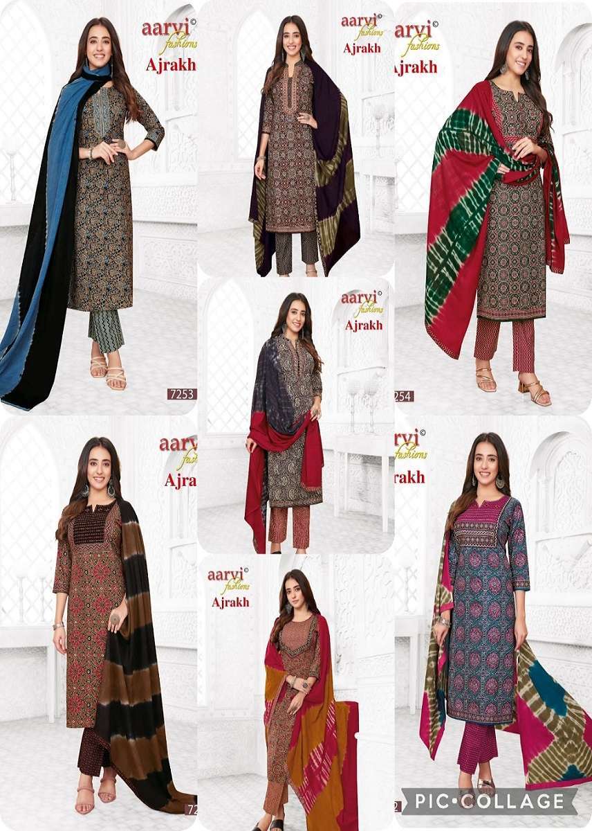 Aarvi Ajrakh Vol-2 -Kurti Pant With Dupatta Wholesale kurtis for retailers