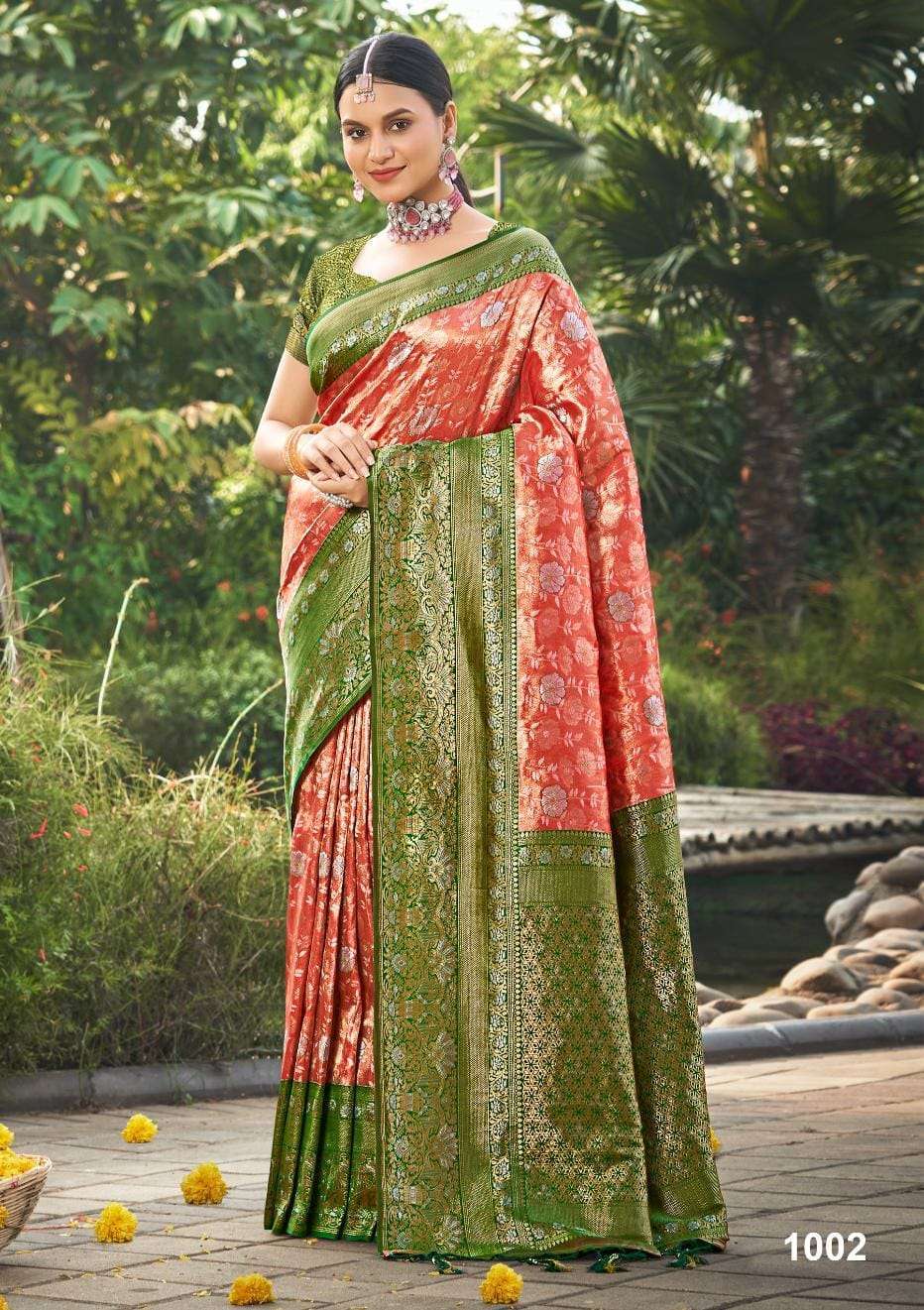 BUNAWAT SURJYOTI SILK Heavy Woven Work on Full Body and Rich Woven Pallu  With Tassels saree