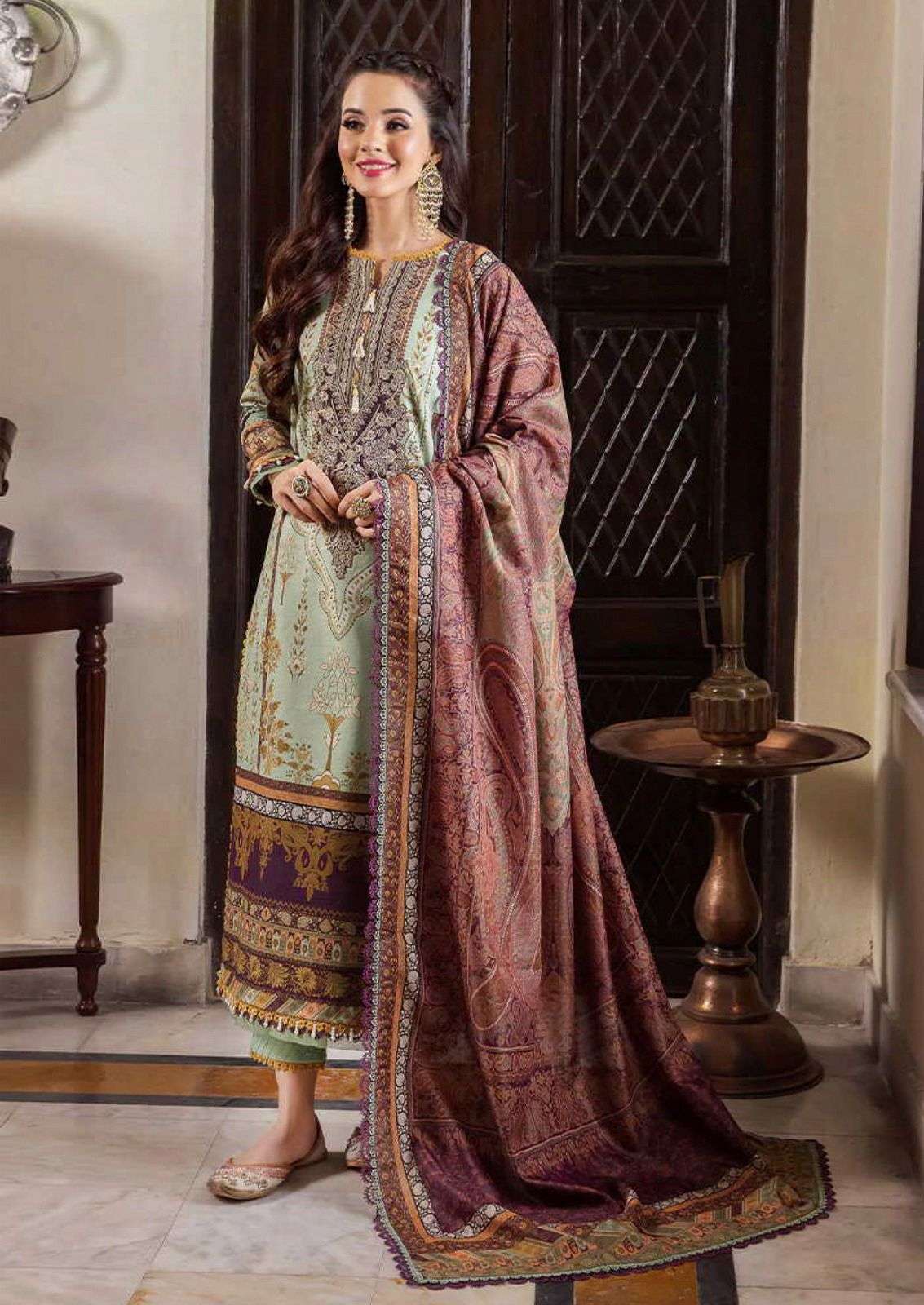 Amazing Beige Colored Festive Wear Heavy Modal Silk Dress Material