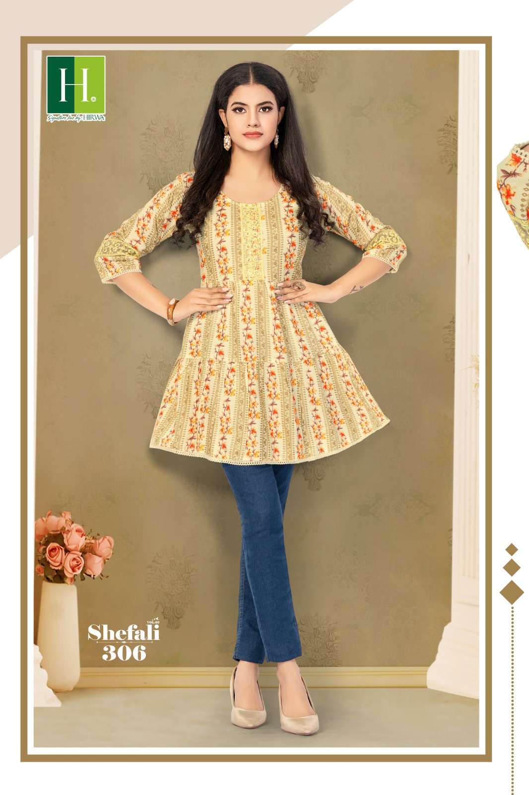 HIRWA SHEFALI Vol-3 Kurti Surat textile market