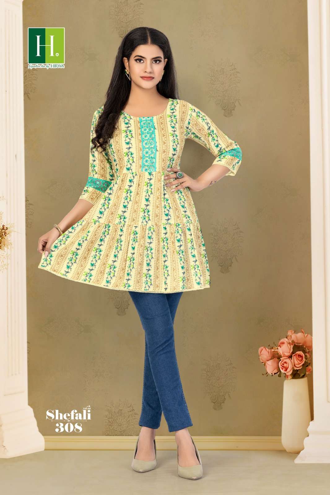 HIRWA SHEFALI Vol-3 Kurti Surat textile market