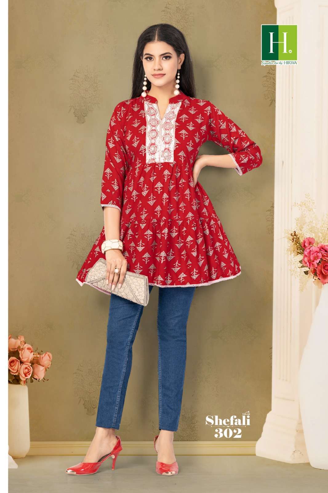 HIRWA SHEFALI Vol-3 Kurti Surat textile market