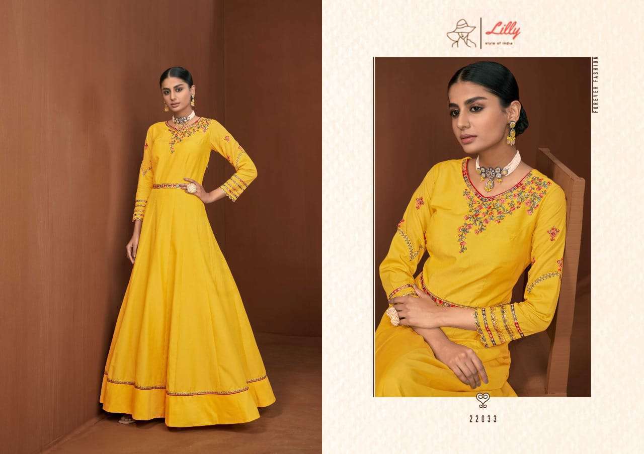 Lilly AMORINA VOL-7 Gown Kurti manufacturers in Ahmedabad