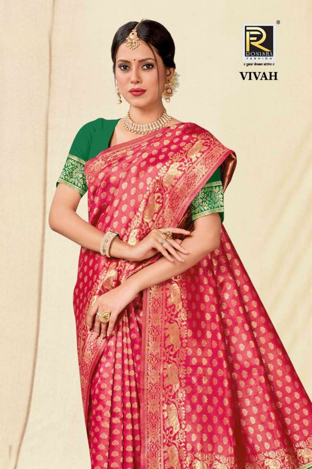 Buy a Pink ready to wear saree for farewell on Rutbaa