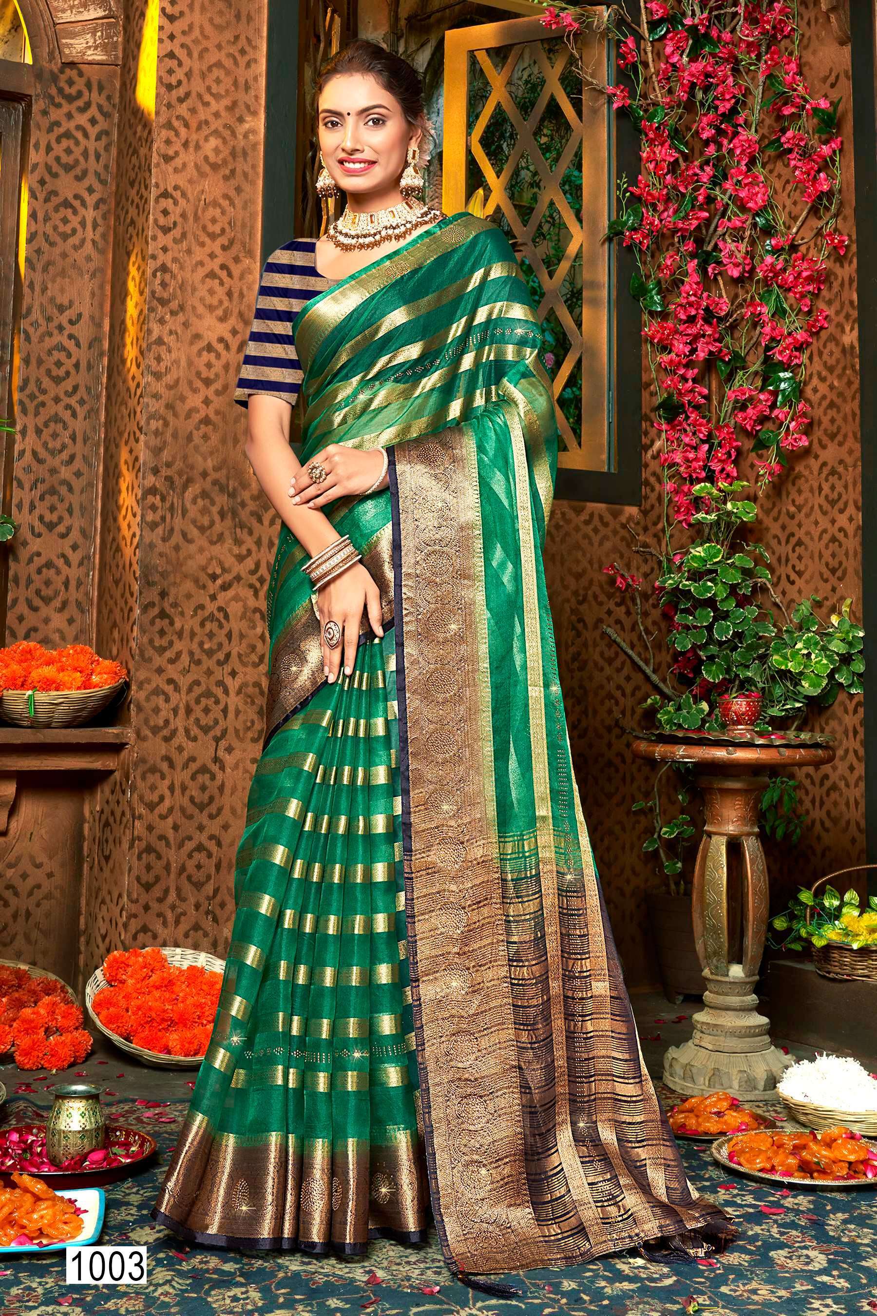 Designer Jaipuri Bandhani Saree for Wedding Guest