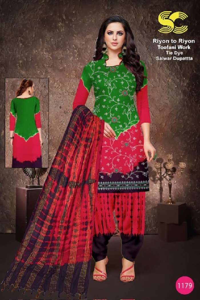 Sweety Fashion Fanta Vol 2 Pure Rayon With Embroidery Swarovski Work Dress  Material Salwar Suits Wholesale