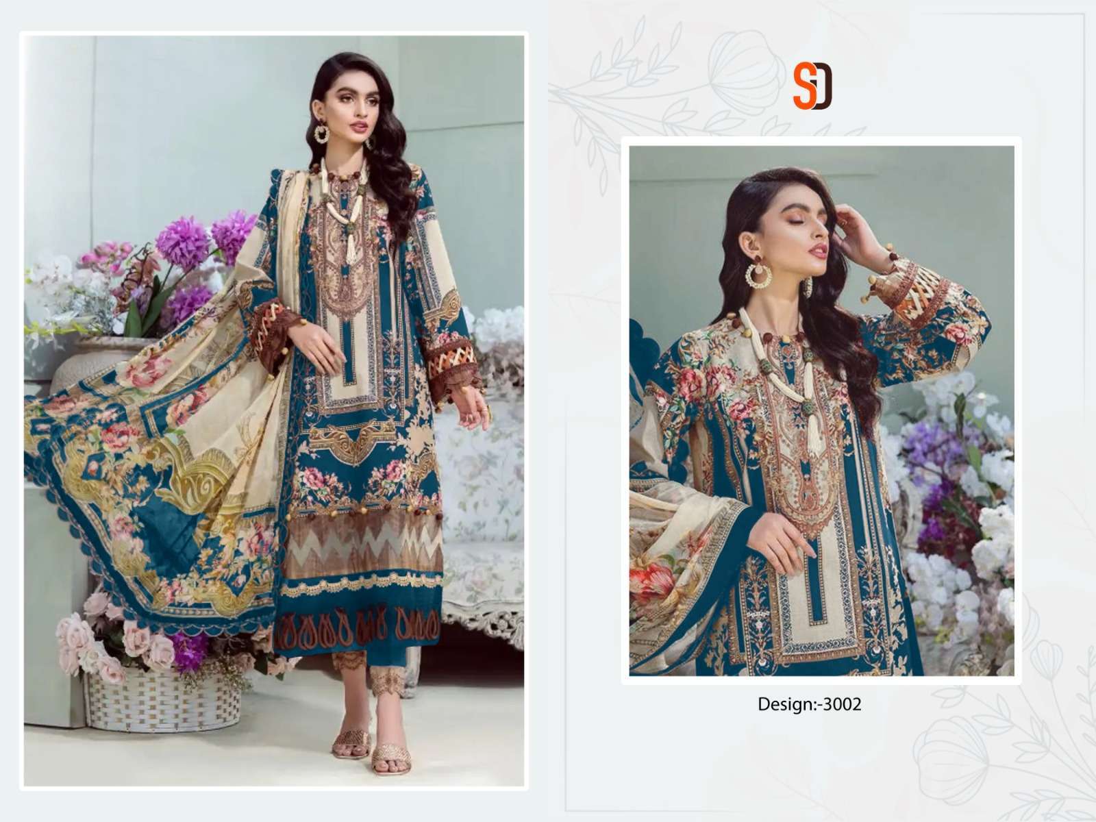 Sharaddha Bliss Vol 3 Cotton Dupatta Surat Pakistani formal wear suits