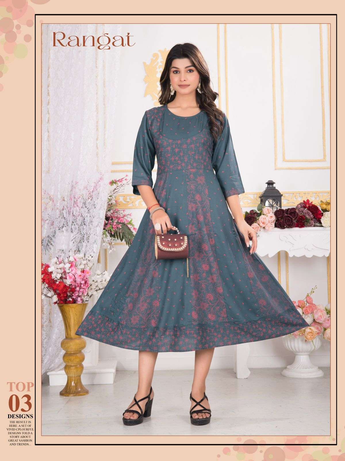 TRENDY RANGAT ANARKALI Kurti Wholesale Kurti Seller