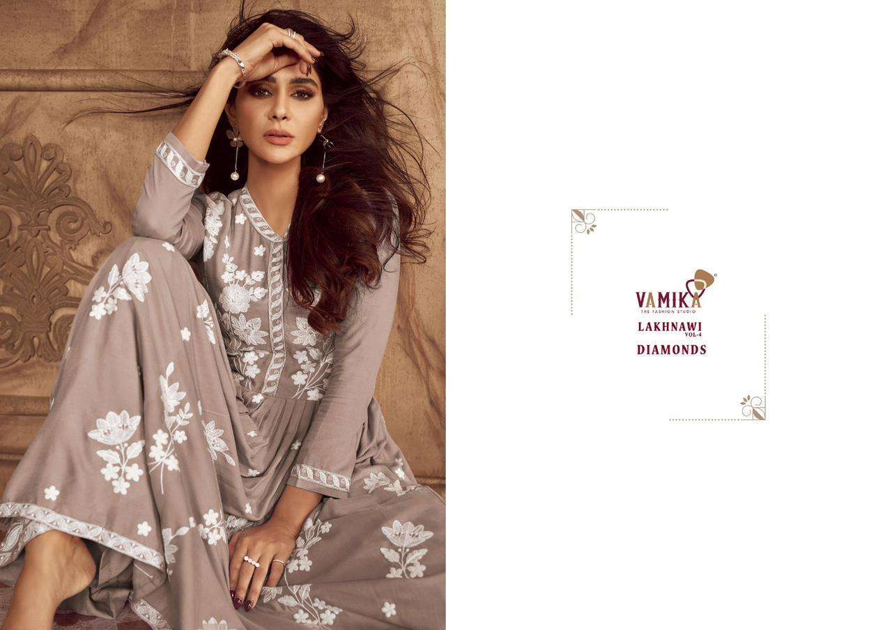 Vamika LAKHNAVI VOL-4   Kurti material wholesale in India