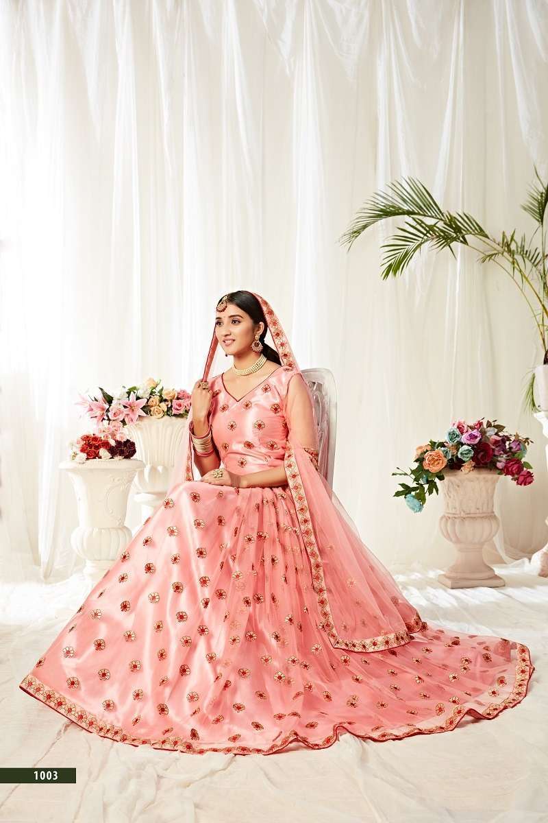 Buy Wedding Lehenga For Women | Sequins and Zari Work Georgette Party wear  Lehenga In Pink – Gunj Fashion