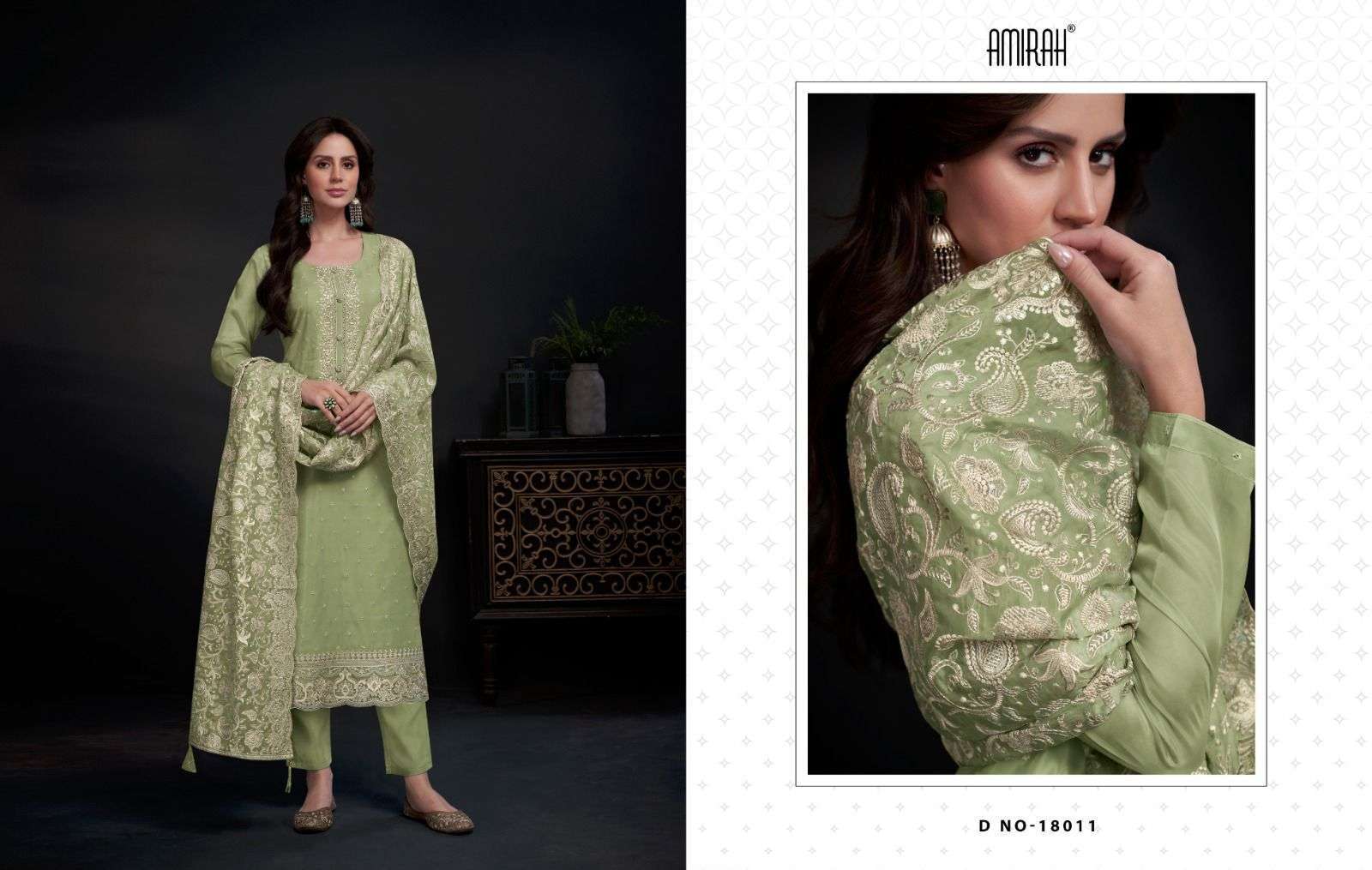 Amirah Ayra Organza Embroidery Wholesale party wear salwar suits