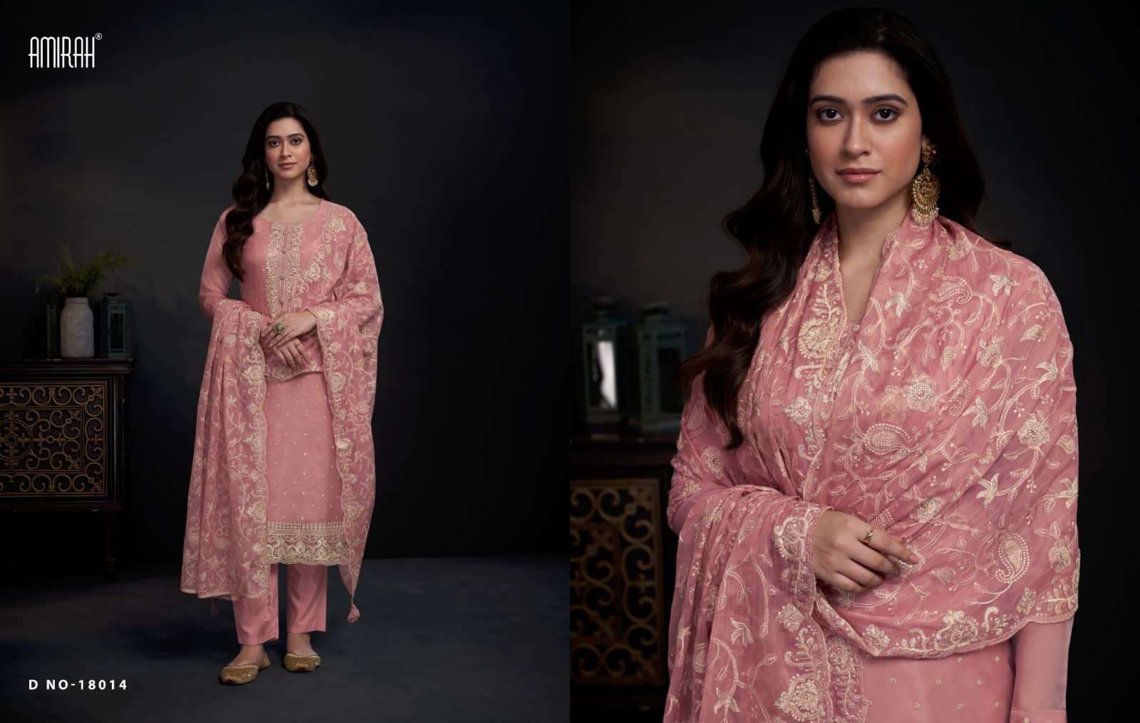 Amirah Ayra Organza Embroidery Wholesale party wear salwar suits