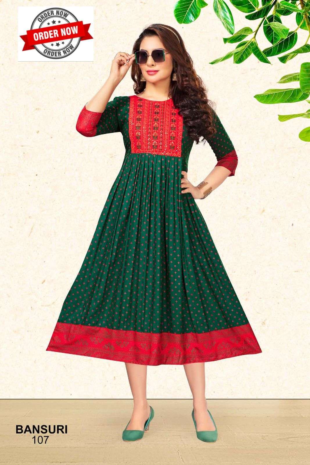 FLORY VOL. 19 Printed Long Anarkali Gown Kurti Ladies Kurti Designs  Wholesale India