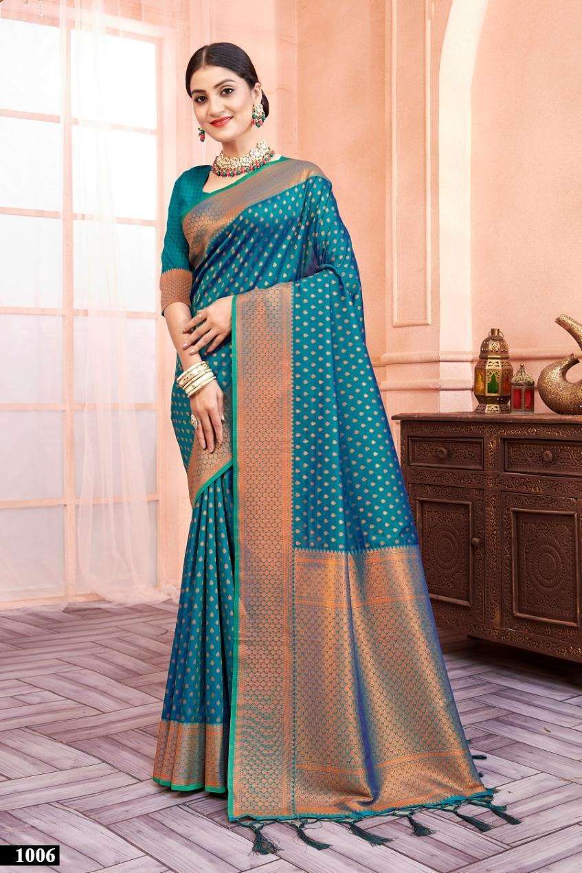 Buy Party Wear Violet Weaving Silk Saree Online From Surat Wholesale Shop.