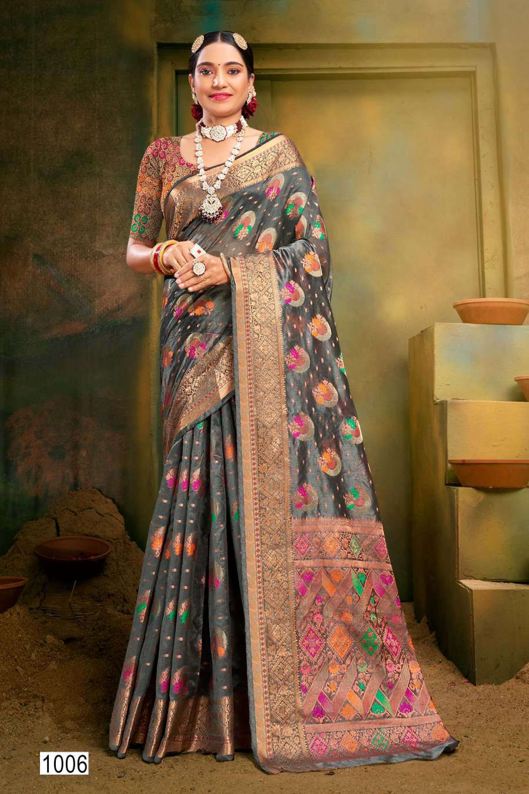 Saree Wholesaler: Buy wholesale sarees catalog online via manufacturer &  supplier in Surat market, India