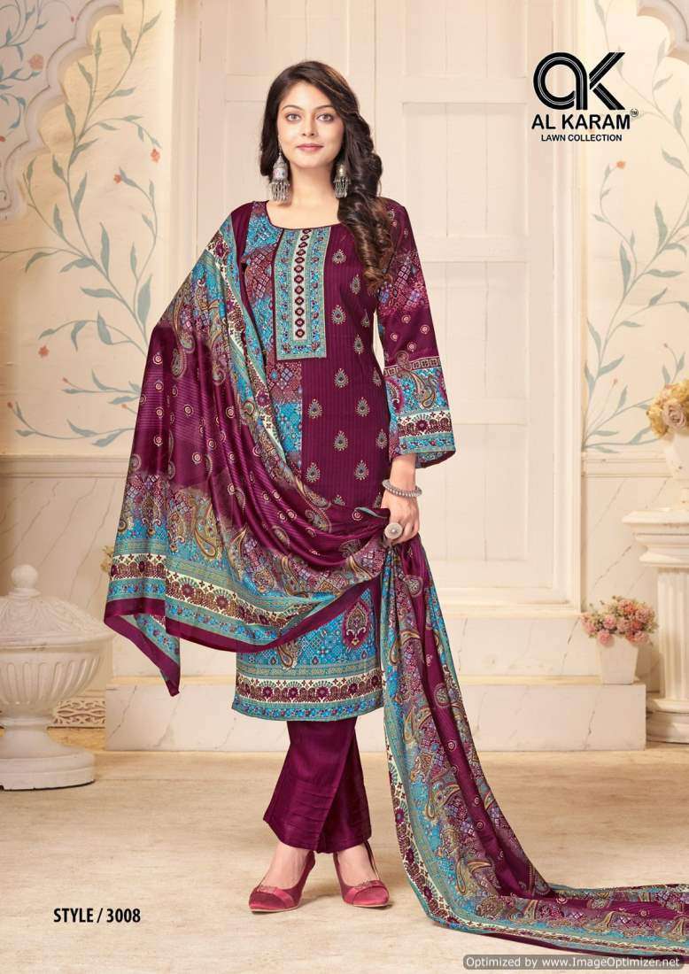 Al Karam Mahjabeen Vol-3 Wholesale dress material market in Delhi