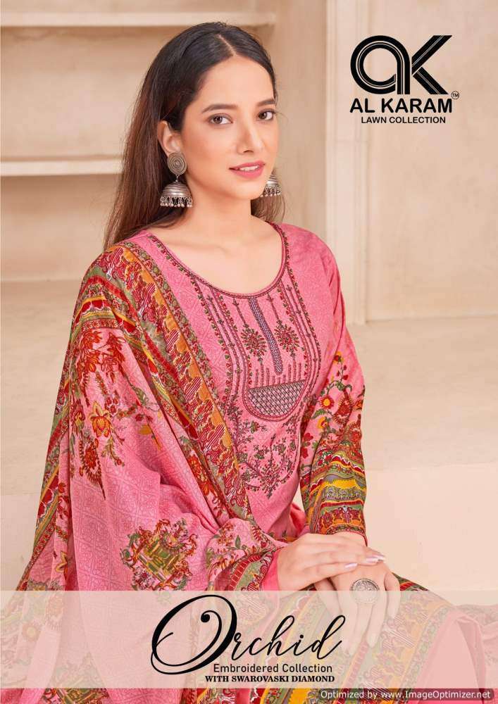 Al Karam Orchid Vol-1 Silk dress materials wholesale