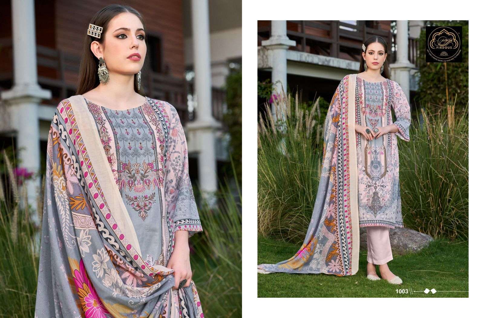 Firdous Naira Vol 1 Chiffon Dupatta Cotton dress materials wholesale in Mumbai