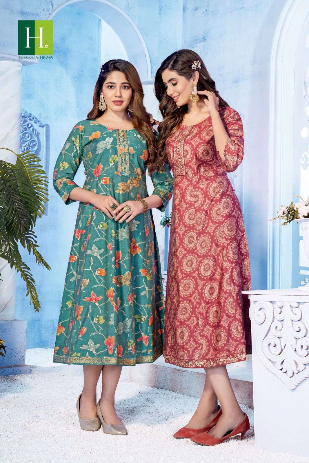 HIRWA Barbie-2 Latest kurti designs in Surat