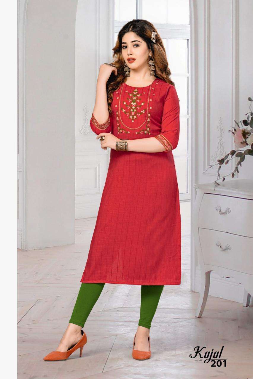 HIRWA KAJAL VOL-2  Kurti wholesale distribution in Mumbai