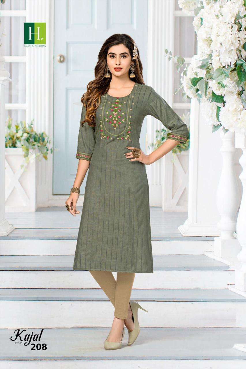 HIRWA KAJAL VOL-2  Kurti wholesale distribution in Mumbai