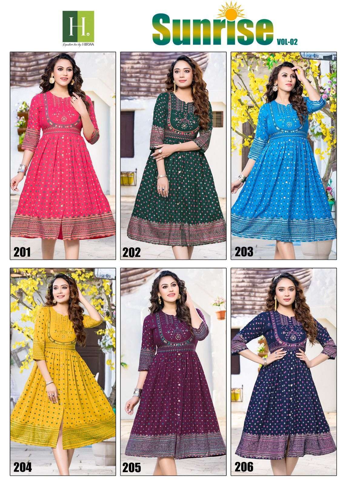 HIRWA SUNRISE VOL-2  Kurti wholesalers in Chandni Chowk Delhi