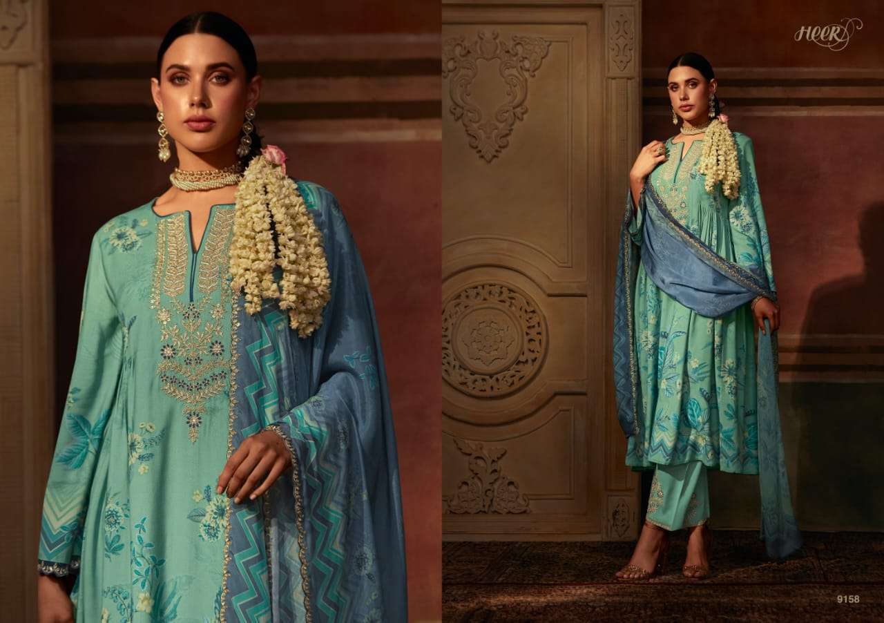 Kimora Heer Zulfa Maslin Digital Printed Designer salwar kameez wholesalers in Delhi