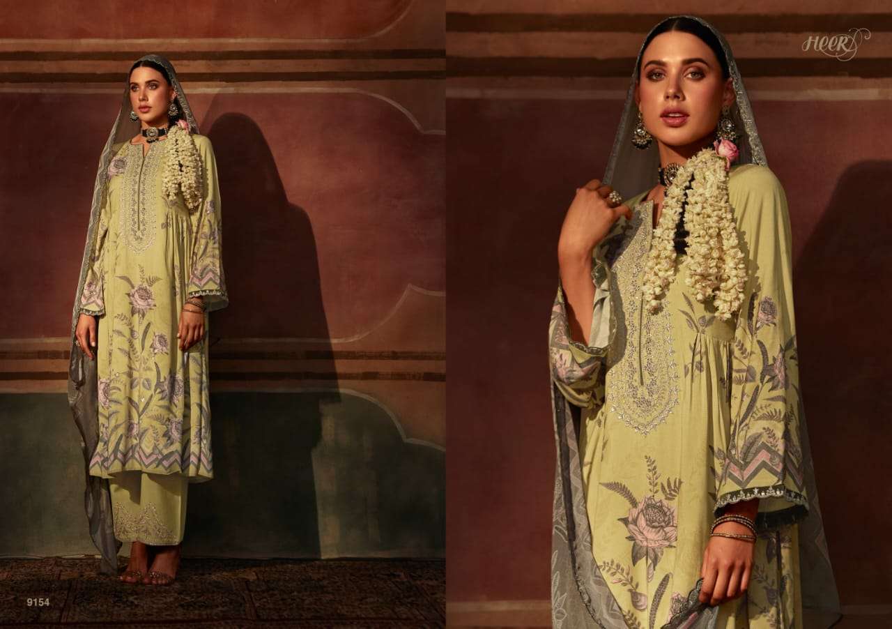 Kimora Heer Zulfa Maslin Digital Printed Designer salwar kameez wholesalers in Delhi