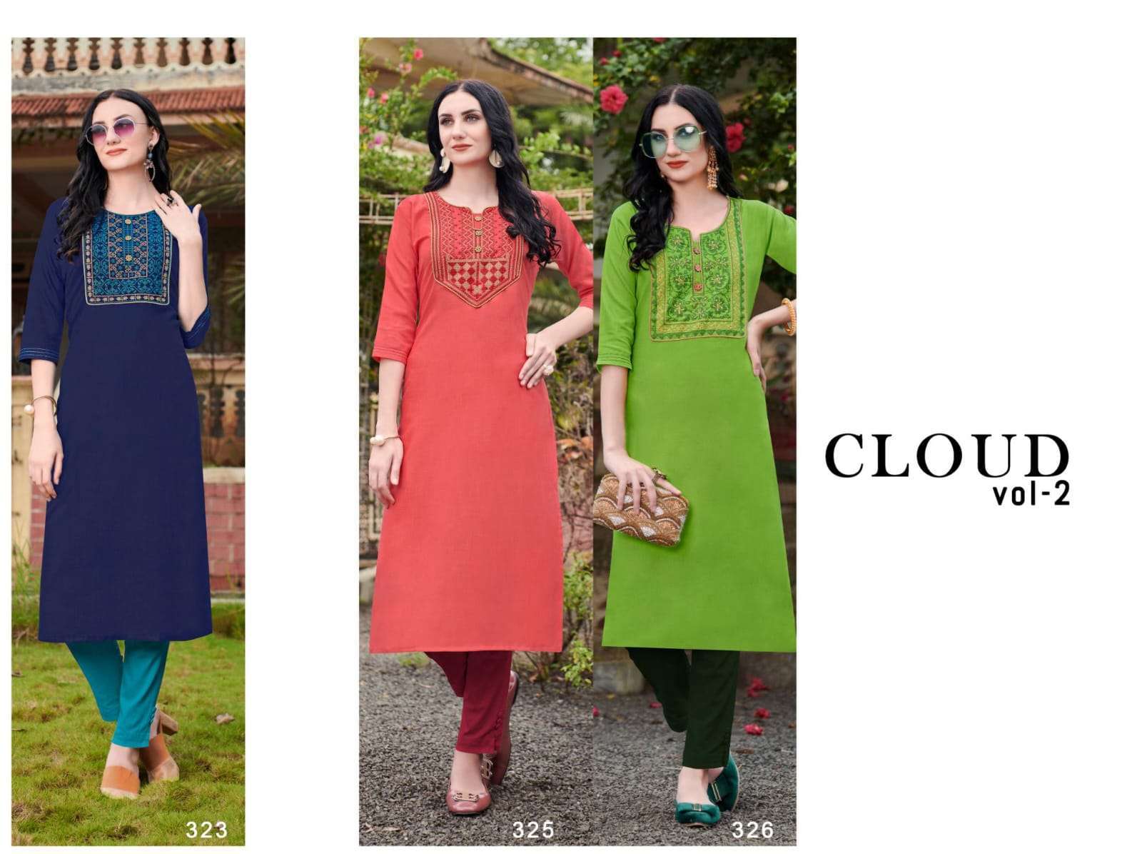 Vardan Designer Cloud Vol-2  Kurti manufacturers in Zaveri Bazaar Mumbai 