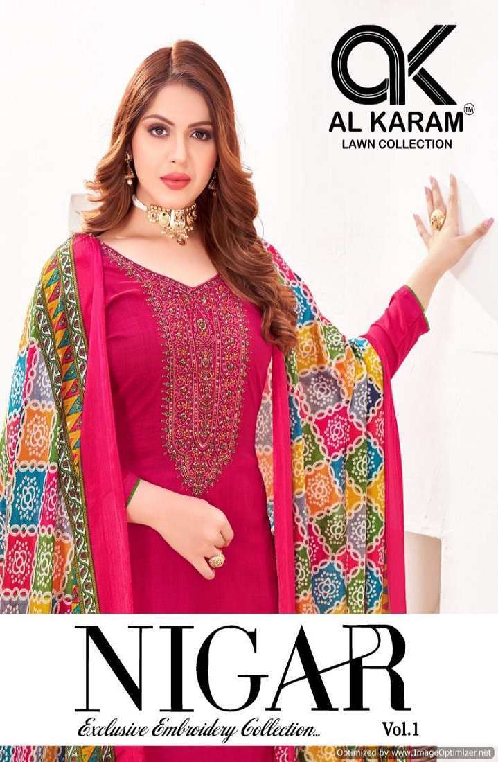 Al Karam Nigar Vol-1 Best wholesale dress materials in Bangalore