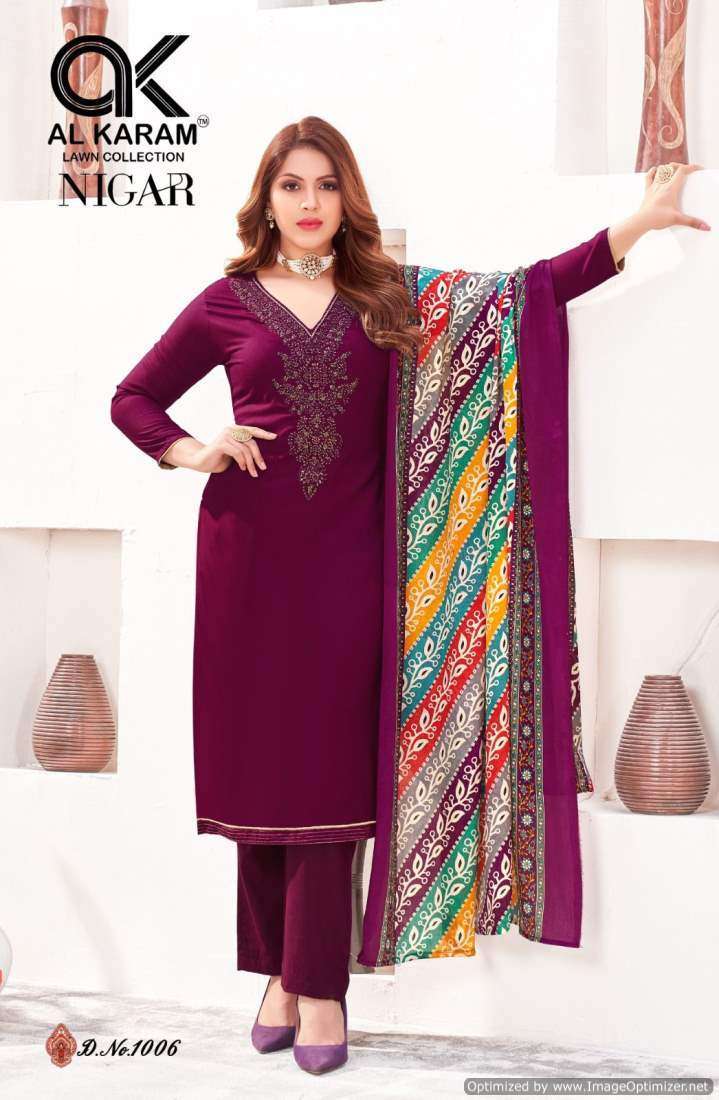 Al Karam Nigar Vol-1 Best wholesale dress materials in Bangalore