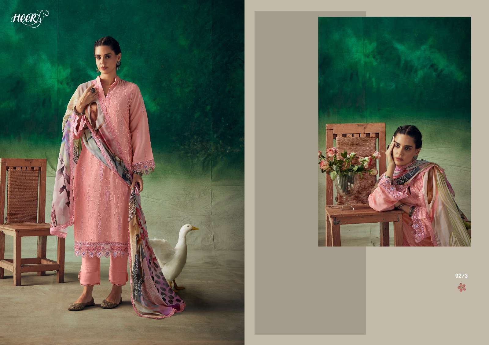 Kimora Heer Tareef Muslin Embroidery Embroidered salwar kameez wholesale in Hyderabad