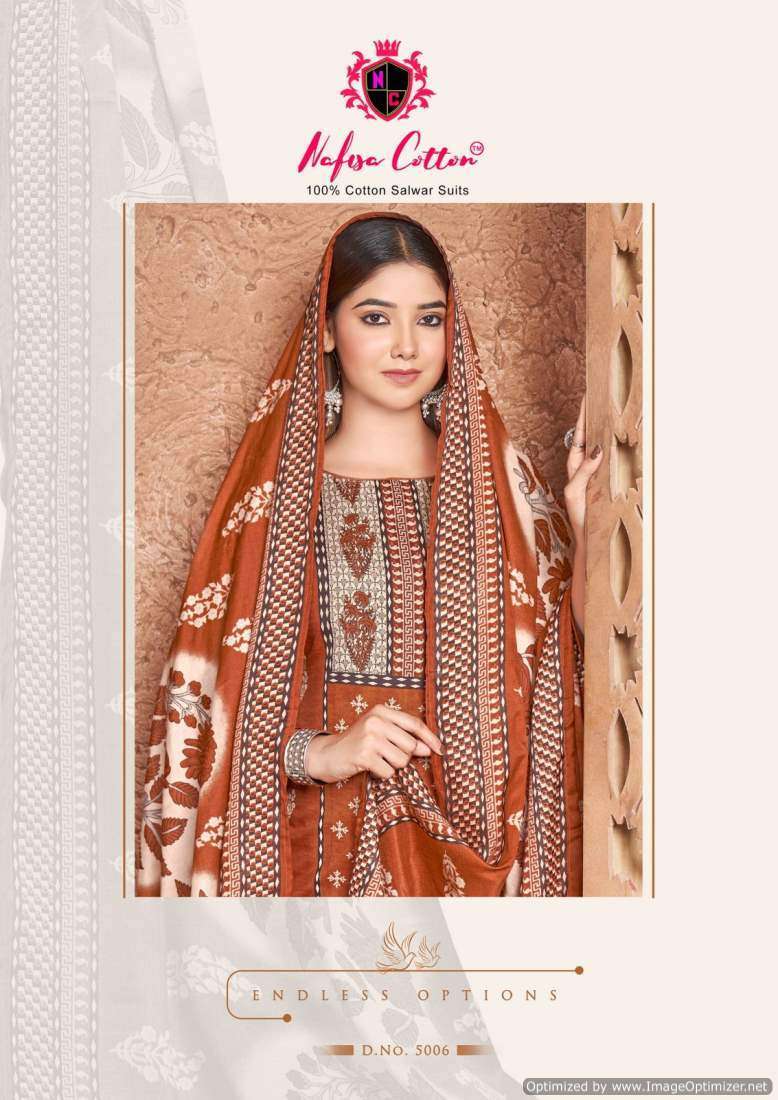 Nafisa Esra Vol-5 Cotton Silk dress materials in Mumbai