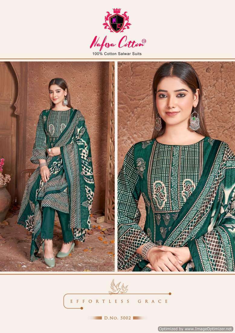 Nafisa Esra Vol-5 Cotton Silk dress materials in Mumbai