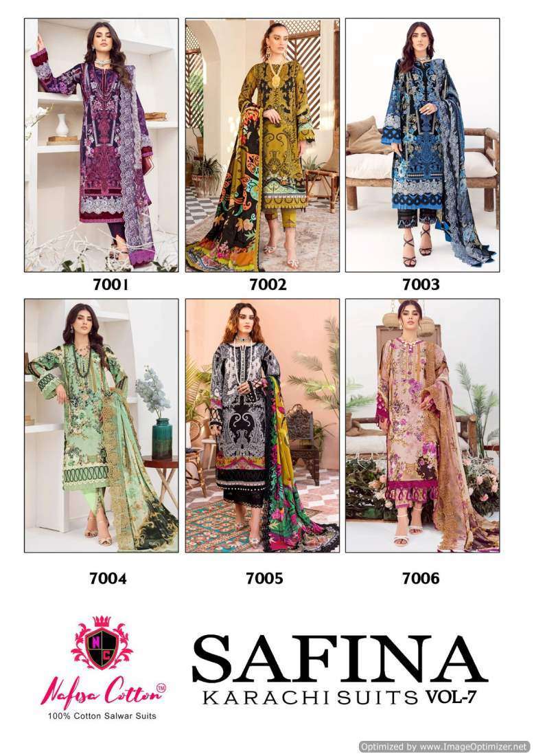 Nafisa Safina Vol-7 Wholesale dress material online shopping