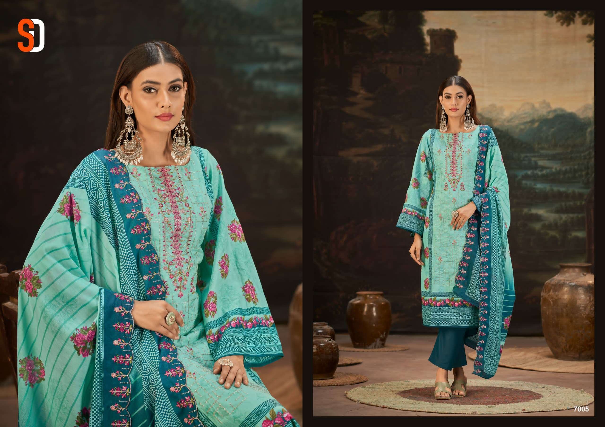 Shraddha Bin Saeed Lawn Collection Vol 7 Nx Salwar suit material wholesale in gandhi nagar