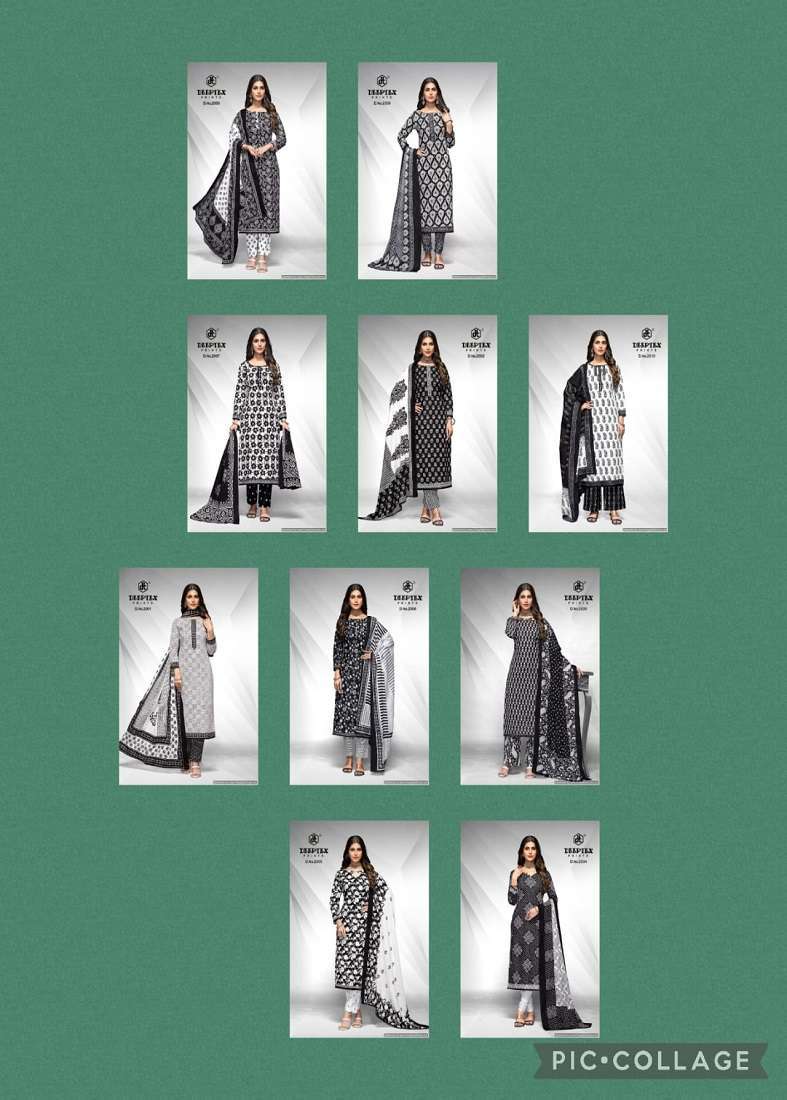 Deeptex Aaliza Black And White Vol-2 Surat dress material market rate