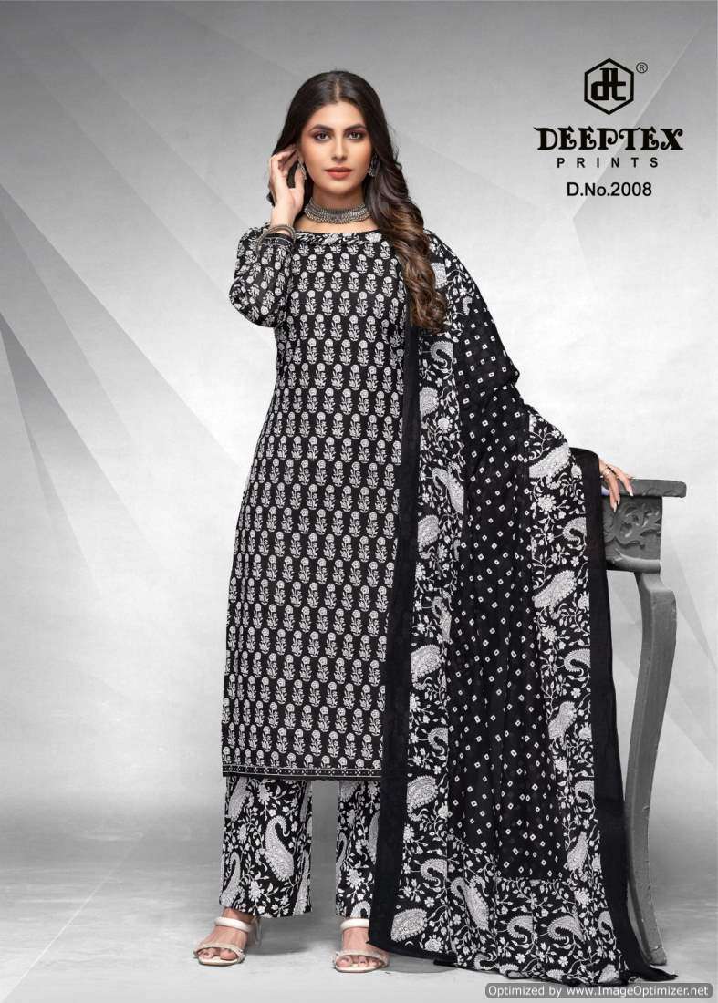 Deeptex Aaliza Black And White Vol-2 Surat dress material market rate