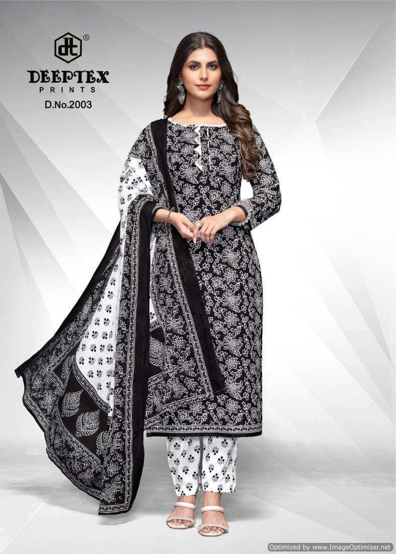 Deeptex Aaliza Black And White Vol-2 Surat dress material market rate