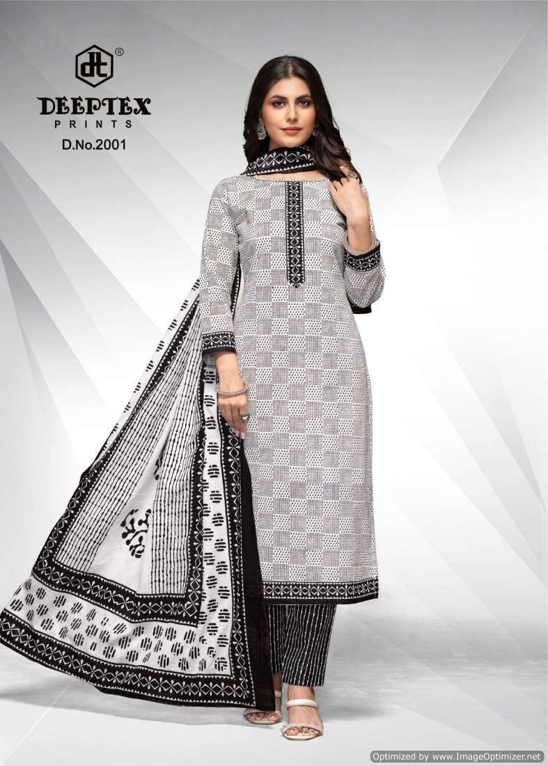 Deeptex Aaliza Black And White Vol-2 Surat dress material market rate