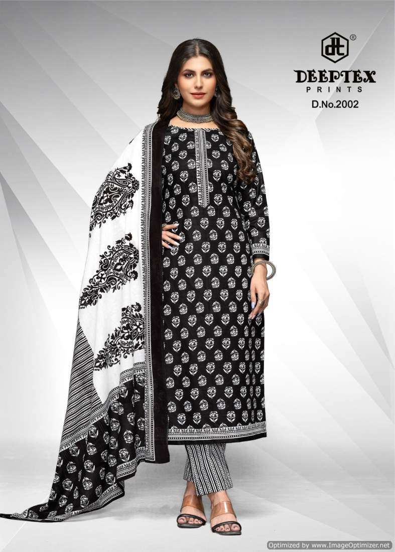 Deeptex Aaliza Black And White Vol-2 Surat dress material market rate