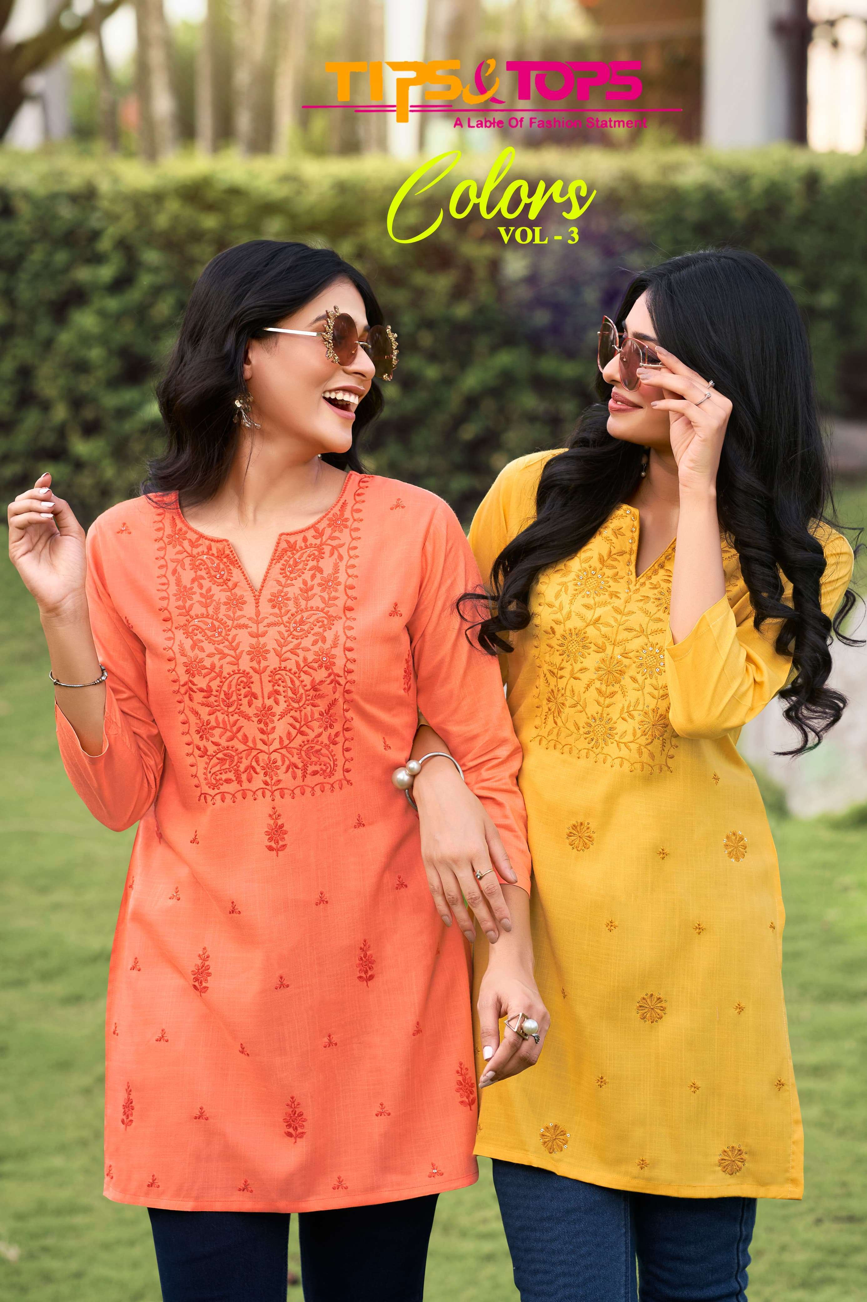 TIPS & TOPS COLORS VOL 03 Wholesale Kurtis market in Surat