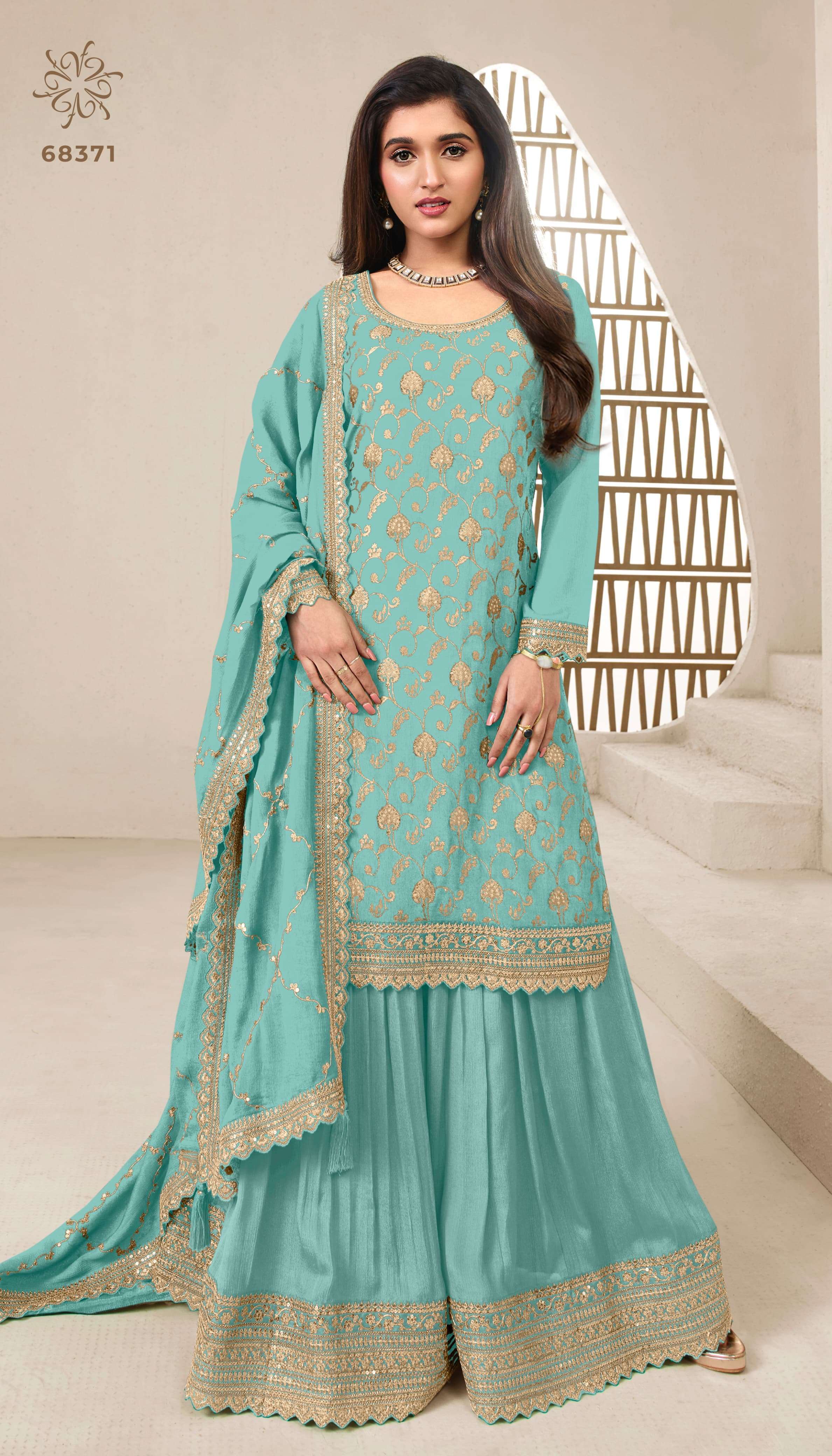 Vinay Kuleesh Karva Colour Plus Embroidered Custom Salwar Kameez in Ahmedabad