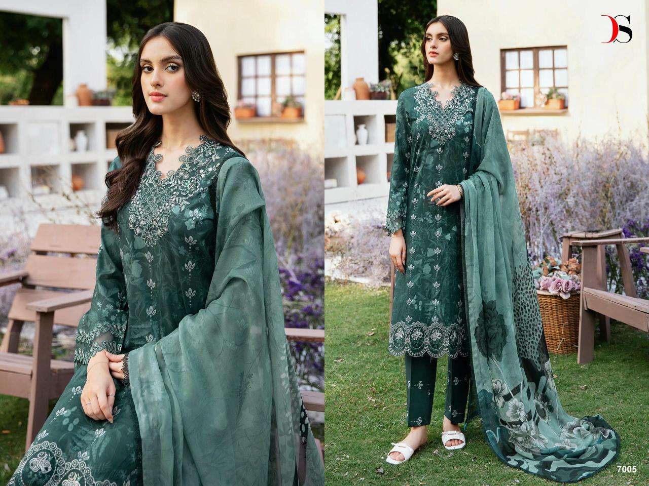 Deepsy Ramsha Rangrez Luxury Lawn 24 Vol 2 Chiffon Dupatta Bollywood Salwar Kameez wholesale in Mumbai