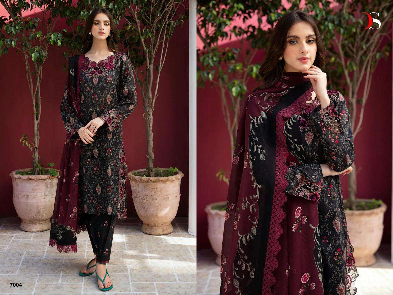 Deepsy Ramsha Rangrez Luxury Lawn 24 Vol 2 Chiffon Dupatta Bollywood Salwar Kameez wholesale in Mumbai