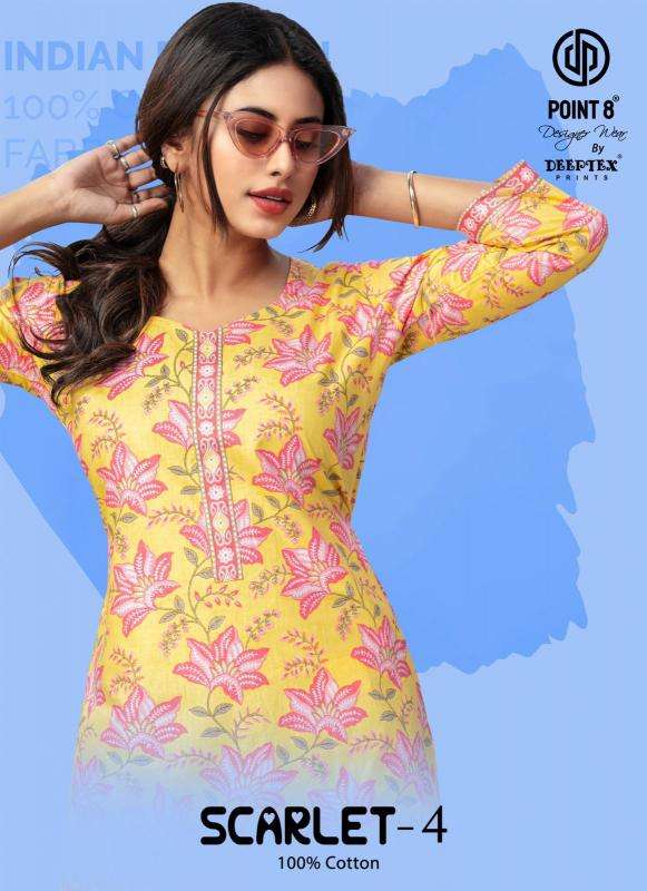 Deeptex Scarlet Vol-4 – Short Tops Designer Kurtis in Mumbai