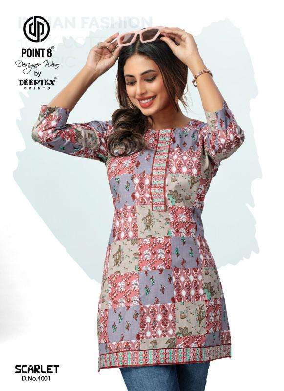 Deeptex Scarlet Vol-4 – Short Tops Designer Kurtis in Mumbai