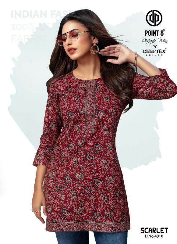 Deeptex Scarlet Vol-4 – Short Tops Designer Kurtis in Mumbai