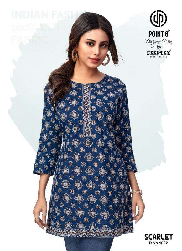 Deeptex Scarlet Vol-4 – Short Tops Designer Kurtis in Mumbai