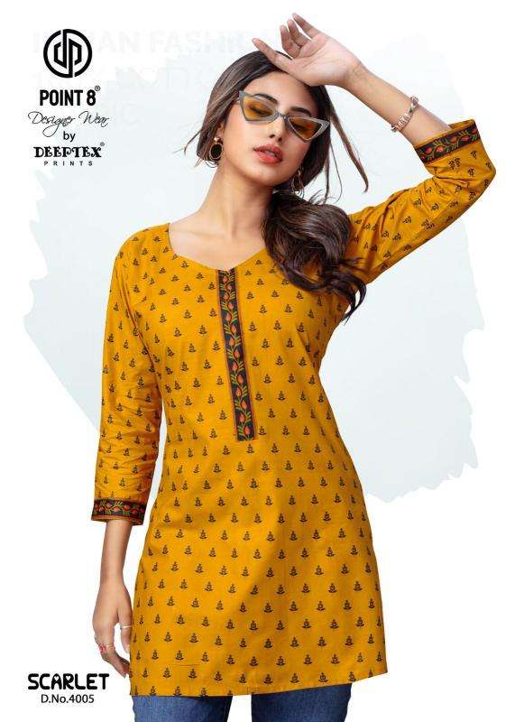 Deeptex Scarlet Vol-4 – Short Tops Designer Kurtis in Mumbai